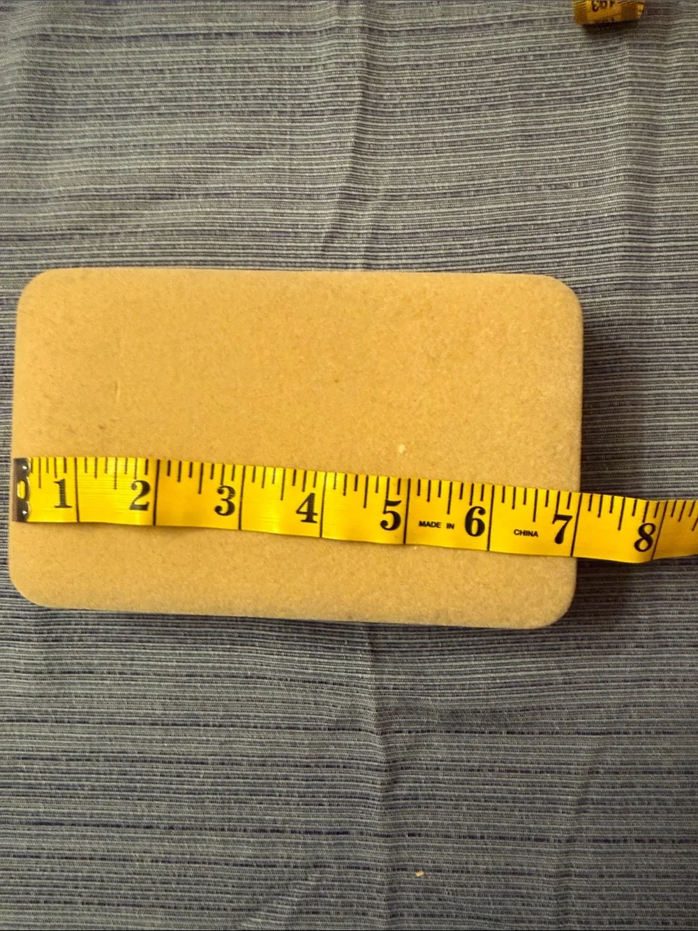 Velvet Jewelry Travel Case in cream and Brown